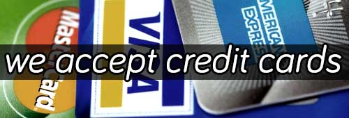  Credit Cards Accepted